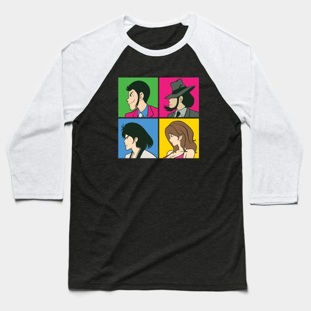 213 Lupin 4square Baseball T-Shirt by Yexart